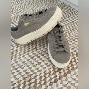 PUMA sneakers suède plateforme velours gris femme 6